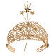 Diadem of filigree of gold plated brass and rhinestones s7