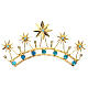 Gold plated brass crown with rhinestones s1