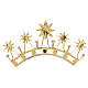 Gold plated brass crown with rhinestones s3