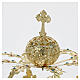 Corona estatuas latón dorado con cuentas strass coloreados 20 cm s10