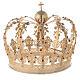 Coroa para imagens latão dourado com strass coloridos 20 cm s4
