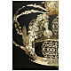 Coroa para imagens latão dourado com strass coloridos 20 cm s7