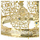 Coroa para imagens latão dourado com strass coloridos 20 cm s12