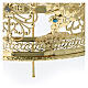 Coroa para imagens latão dourado com strass coloridos 20 cm s13