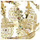 Golden brass crown for statues with colored rhinestones 20 cm s3