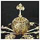 Golden brass crown for statues with colored rhinestones 20 cm s4
