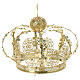 Golden brass crown for statues with colored rhinestones 20 cm s5
