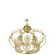 Golden brass crown for statues with colored rhinestones 20 cm s9