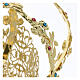 Golden brass crown for statues with colored rhinestones 20 cm s11