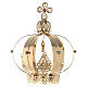 Crown for Our Lady of Fatima's statue with bullet, golden brass, diameter of 2 in s1