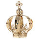 Crown for Our Lady of Fatima's statue with bullet, golden brass, diameter of 2 in s5
