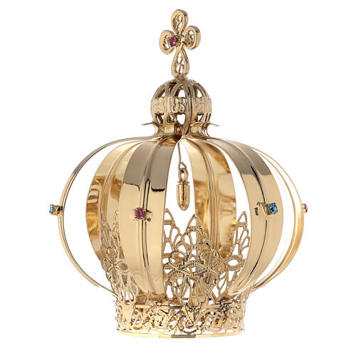 Golden brass crown for Virgin Mary statue d.5 cm 4
