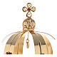 Crown for Our Lady of Fatima's statue with bullet, golden brass, diameter of 2.5 in s2
