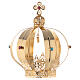 Crown for Our Lady of Fatima's statue with bullet, golden brass, diameter of 2.5 in s4