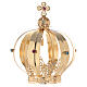 Golden brass crown for Mary statue with bullet d.6 cm s1