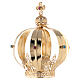 Golden brass crown for Mary statue with bullet d.6 cm s3