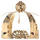 Crown for Our Lady's statue with bullet, golden brass, diameter of 5 in s2