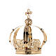 Crown for Our Lady's statue with bullet, golden brass, diameter of 5 in s3