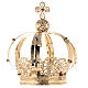 Crown for Our Lady's statue with bullet, golden brass, diameter of 5 in s4