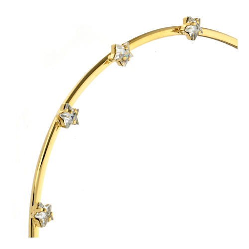 Heiligenschein aus Messing mit Strasssternen, Ø 8 cm 2