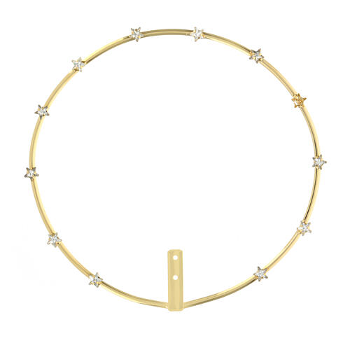 Brass star halo with rhinestones 14 cm 1