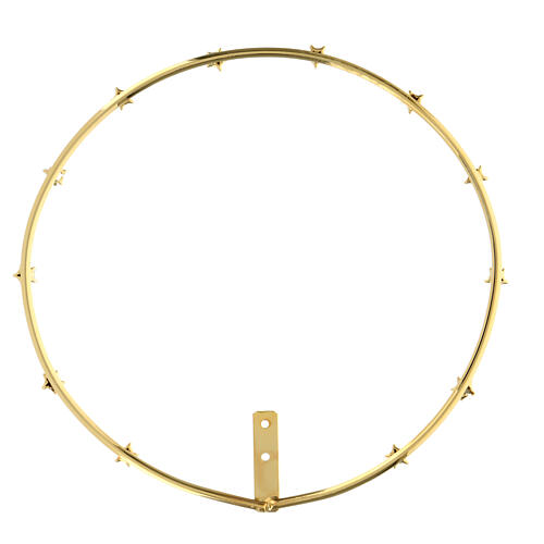 Brass star halo with rhinestones 14 cm 5