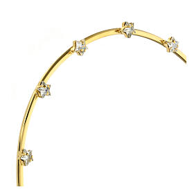 Star halo in brass with rhinestones diam. 18cm