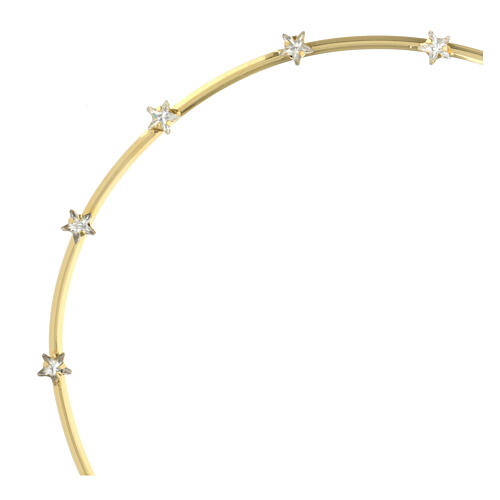 Star halo in brass with rhinestones diam. 18cm 4