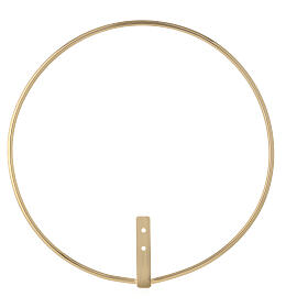 Heiligenschein aus vergoldetem Messingdraht für Heiligenstatuen, Ø 28 cm, handgefertigt in Italien