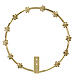 Halo with small 6 pointed stars, gold plated brass, 4 in s1