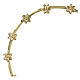 Halo with small 6 pointed stars, gold plated brass, 4 in s2