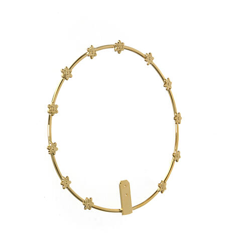 Heiligenschein mit Sternen aus goldfarbenem Messing, Ø 14 cm 3