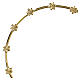 Halo with small 6 pointed stars, 5.5 in, gold plated brass s2
