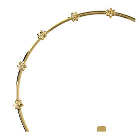 Heiligenschein mit Sternen aus goldfarbenem Messing, Ø 18 cm