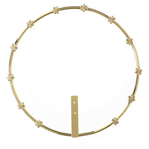 Halo with 12 small stars, 7 in, gold plated brass 1