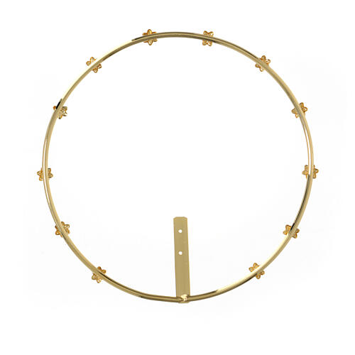 Halo with 12 small stars, 7 in, gold plated brass 4