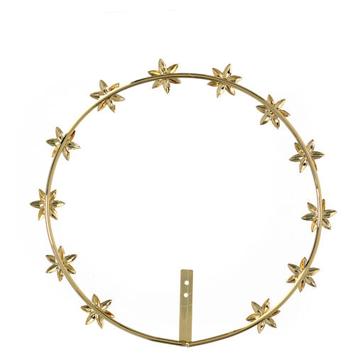 Halo with stars, 8 in, gold plated brass 4