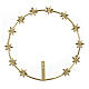 Halo with stars, 8 in, gold plated brass s1