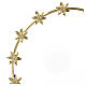 Halo with stars, 8 in, gold plated brass s2
