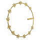 Halo with stars, 8 in, gold plated brass s3