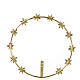 Halo with stars, 8 in, gold plated brass s4