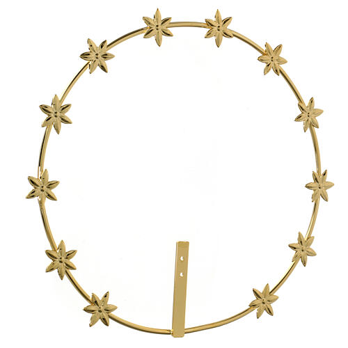 Heiligenschein mit Sternen aus goldfarbenem Messing, Ø 23 cm 3