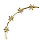 Halo with 6 pointed stars, 9 in, gold plated brass s2