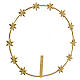 Halo with 6 pointed stars, 9 in, gold plated brass s3