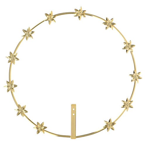 Halo of six pointed stars, gold plated brass, 10 in 1