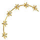 Golden brass star halo with rhinestones 21 cm s2