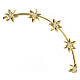 Halo of six pointed stars, gold plated brass and rhinestones, 9 in s4