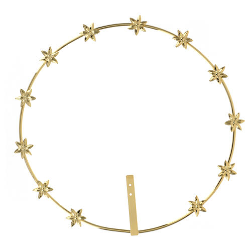 Halo of stars, gold plated brass, 11 in 1