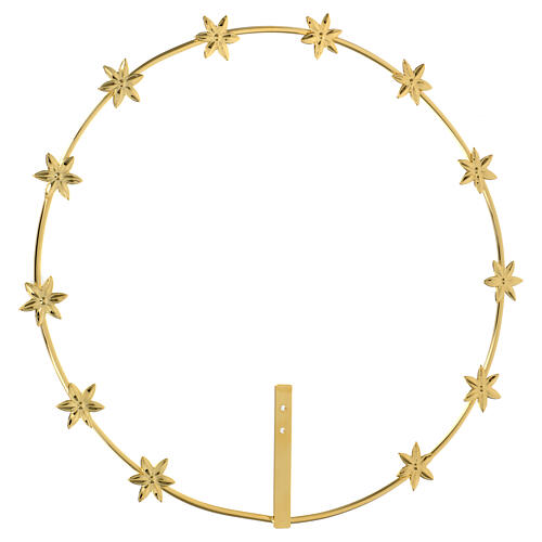 Corona de estrellas 28 cm estrella latón dorado 3