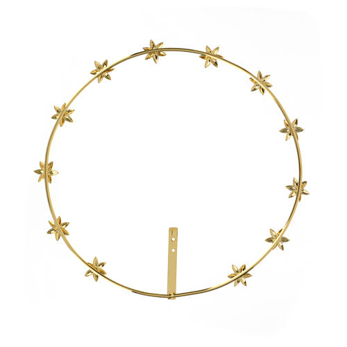 Corona de estrellas 28 cm estrella latón dorado 5
